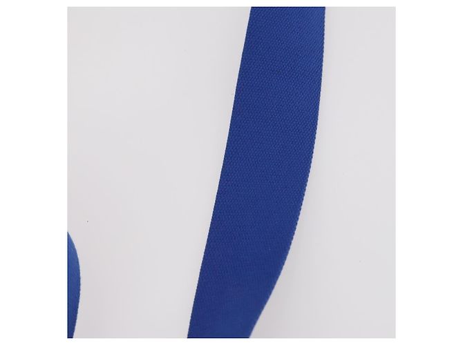 PRADA Handtasche Leder Canvas 2way Blau Gold - Ansicht 14