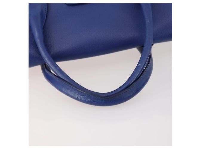 PRADA Handtasche Leder Canvas 2way Blau Gold - Ansicht 8