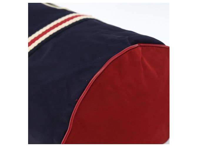 GUCCI Sherry Line Hand Bag Nylon 2way Navy Red 189657 - vista 16