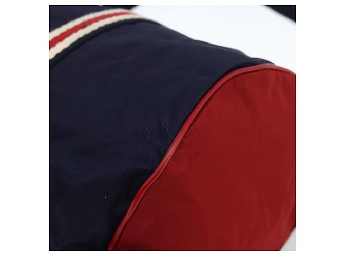 GUCCI Sherry Line Hand Bag Nylon 2way Navy Red 189657 - vista 18