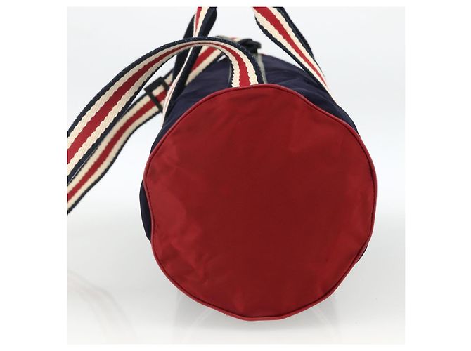 GUCCI Sherry Line Hand Bag Nylon 2way Navy Red 189657 - vista 4