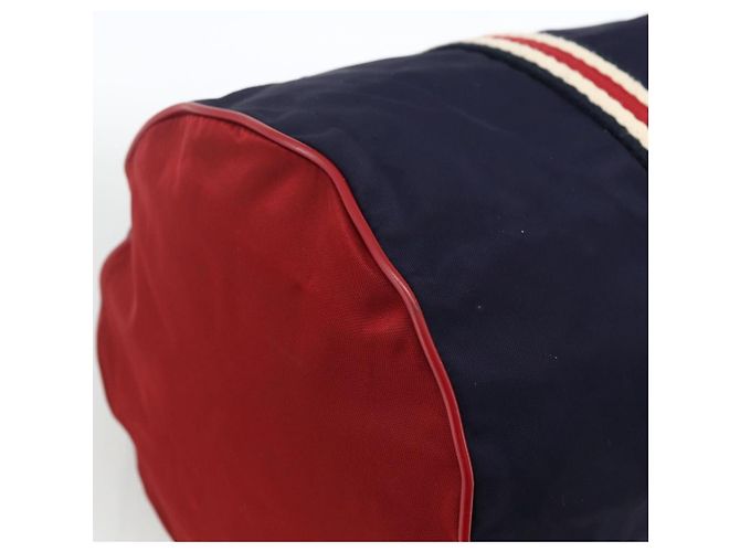 GUCCI Sherry Line Hand Bag Nylon 2way Navy Red 189657 - vista 9