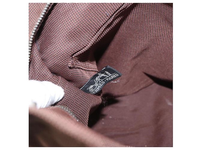Hermès HERMES Her Line Sac A Dos Backpack Canvas Brown Silver - view 19