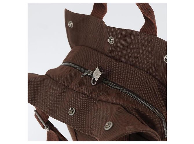 Hermès HERMES Her Line Sac A Dos Backpack Canvas Brown Silver - view 6