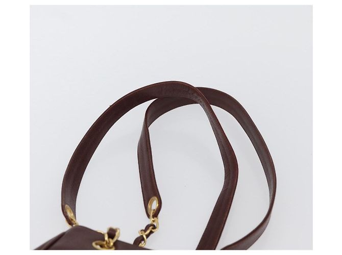 CHANEL Shoulder Bag Caviar Skin Brown Gold CC - vista 8