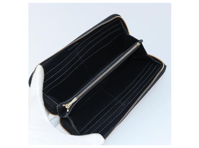 BALENCIAGA Long Wallet Leather Black 594290 - vista 9