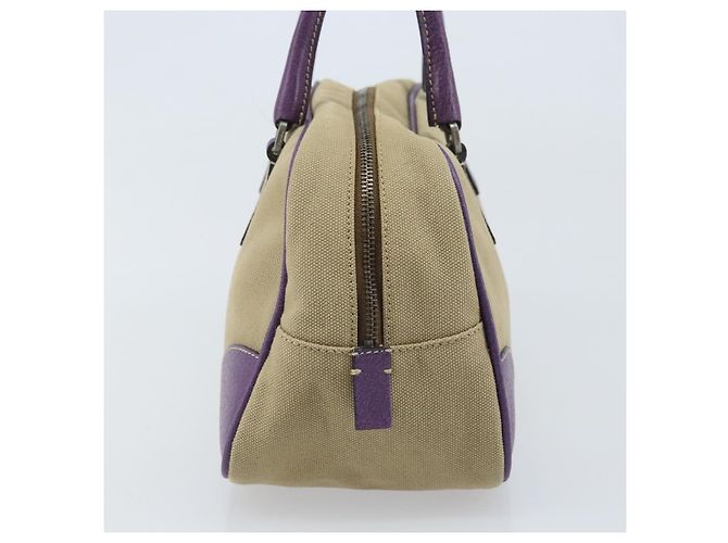 PRADA Bolso de mano Canvas Beige Silver - vista 3