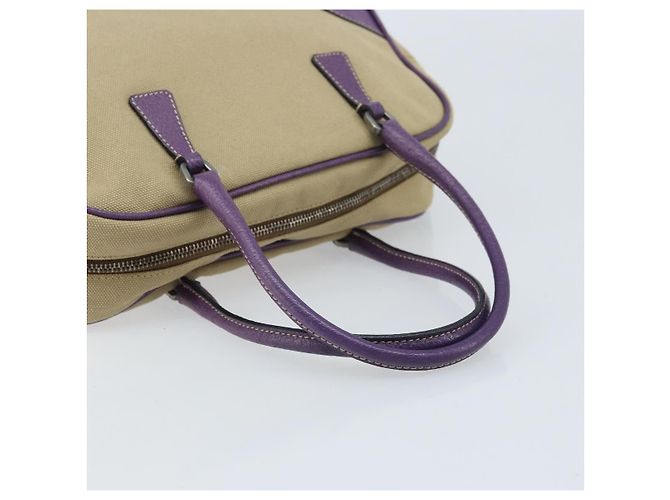 PRADA Bolso de mano Canvas Beige Silver - vista 7