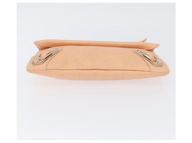 BALENCIAGA Metallic Edge Classic Envelope Bag Leather Pale Orange - vista 6