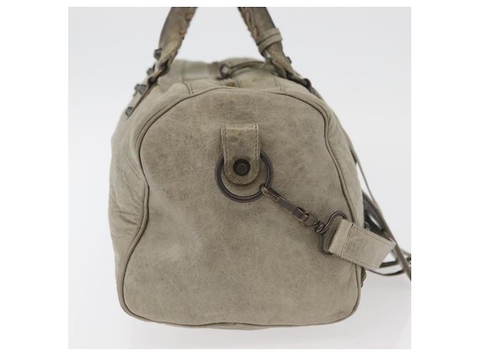 BALENCIAGA The Twiggy Hand Bag Leather 2way Ivory 128523 - vista 4
