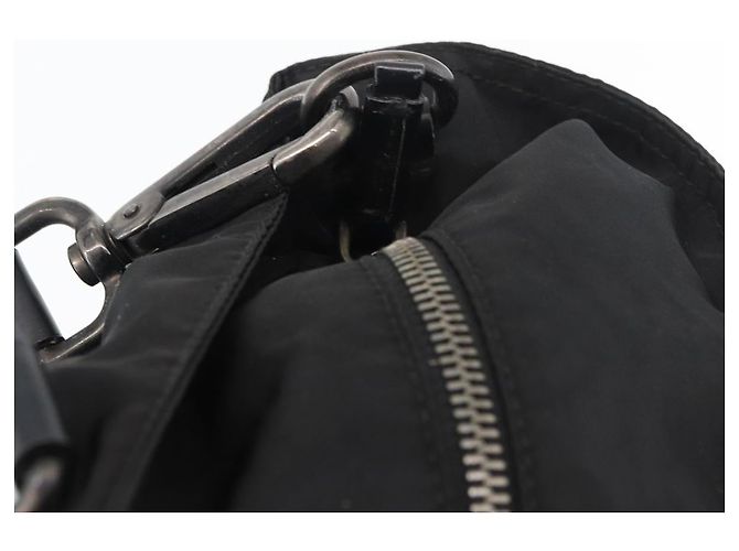 PRADA Hand Bag Nylon Leather 2way Black Silver - vista 10