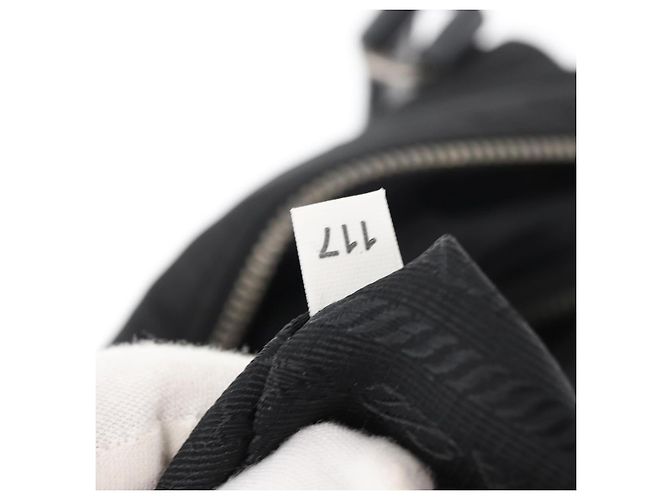 PRADA Hand Bag Nylon Leather 2way Black Silver - vista 12