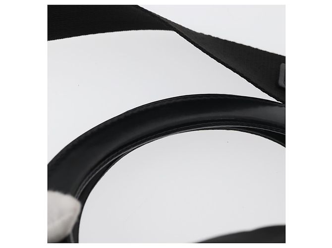 PRADA Hand Bag Nylon Leather 2way Black Silver - vista 14