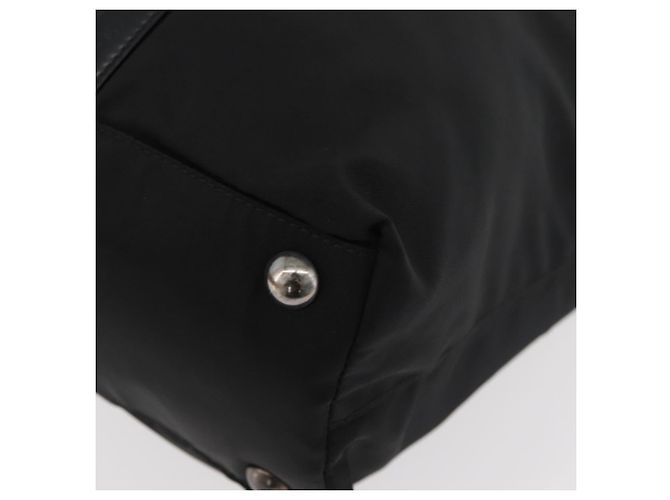 PRADA Hand Bag Nylon Leather 2way Black Silver - vista 16