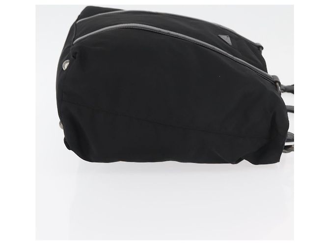 PRADA Hand Bag Nylon Leather 2way Black Silver - vista 3
