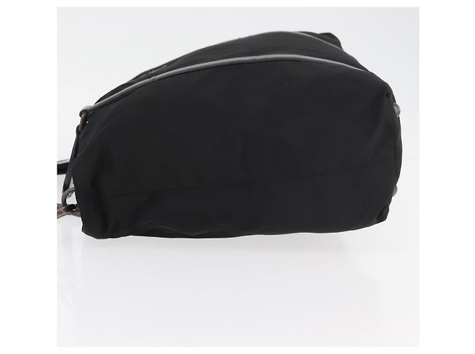PRADA Hand Bag Nylon Leather 2way Black Silver - vista 4
