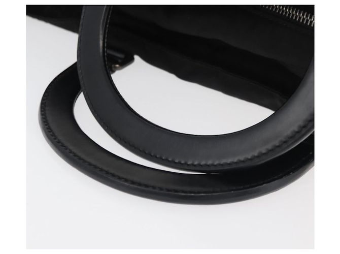 PRADA Hand Bag Nylon Leather 2way Black Silver - vista 7