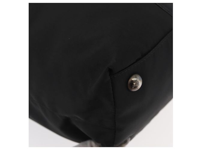 PRADA Hand Bag Nylon Leather 2way Black Silver - vista 9