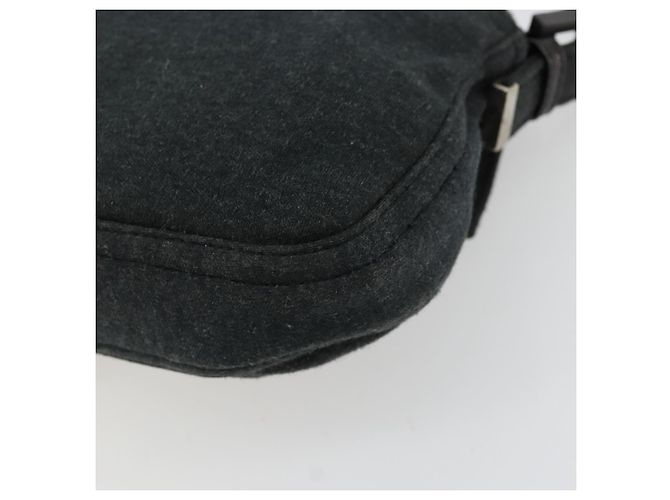 FENDI Mamma Baguette Shoulder Bag Cotton Gray Silver - view 15