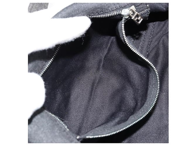 FENDI Mamma Baguette Shoulder Bag Cotton Gray Silver - view 23