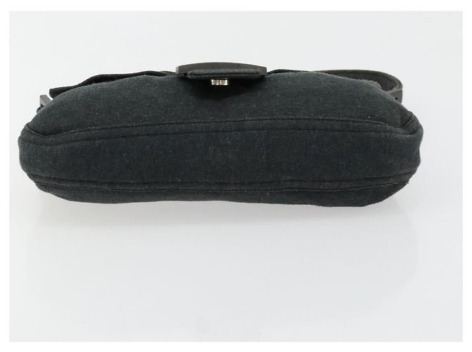 FENDI Mamma Baguette Shoulder Bag Cotton Gray Silver - view 5