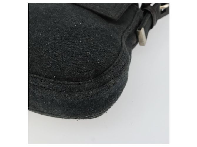 FENDI Mamma Baguette Shoulder Bag Cotton Gray Silver - view 9