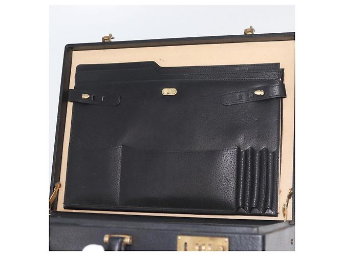 GUCCI Web Sherry Line Attache Case Leather Black Gold 016 067 1183 - Ansicht 10