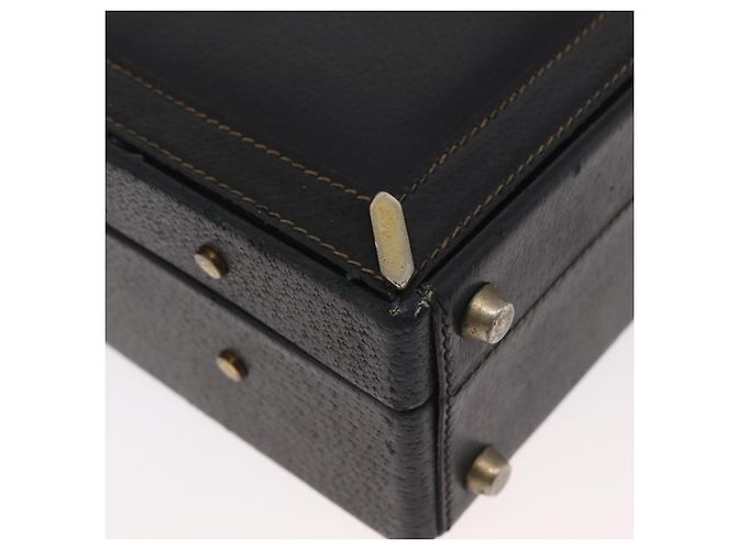 GUCCI Web Sherry Line Attache Case Leather Black Gold 016 067 1183 - Ansicht 15