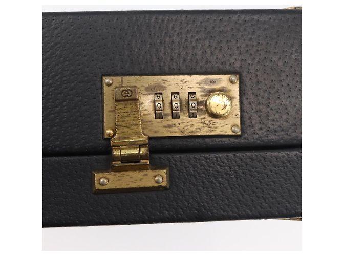 GUCCI Web Sherry Line Attache Case Leather Black Gold 016 067 1183 - Ansicht 19