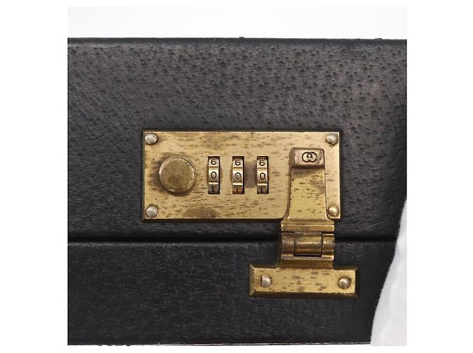 GUCCI Web Sherry Line Attache Case Leather Black Gold 016 067 1183 - Ansicht 20