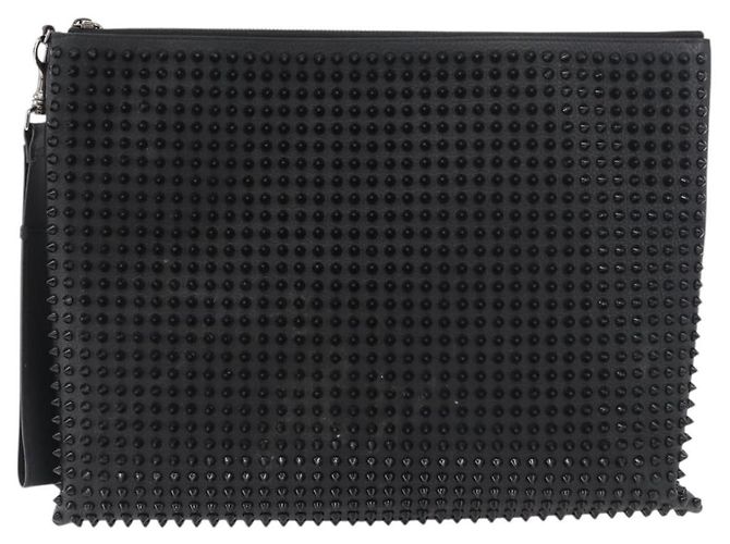 Christian Louboutin Studs Clutch Bag Leather Black Silver - vista 13