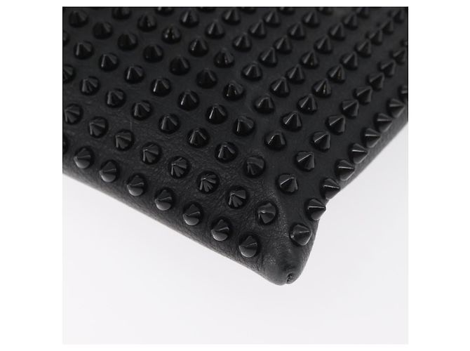 Christian Louboutin Studs Clutch Bag Leather Black Silver - vista 14