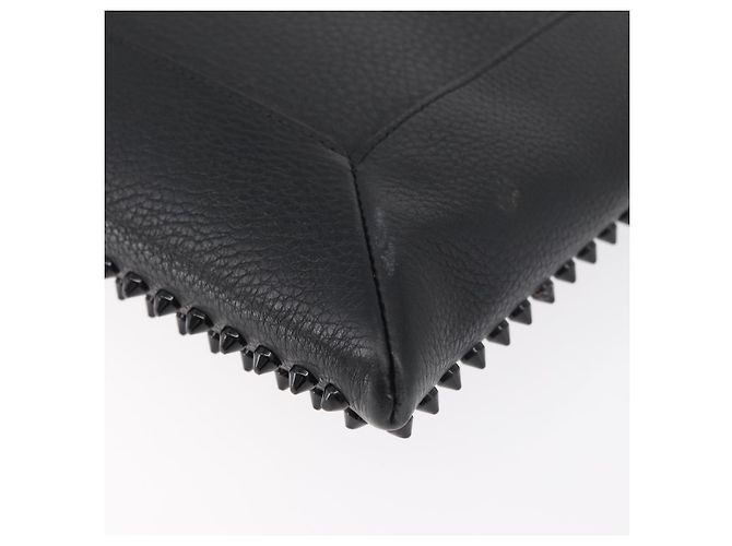 Christian Louboutin Studs Clutch Bag Leather Black Silver - vista 16