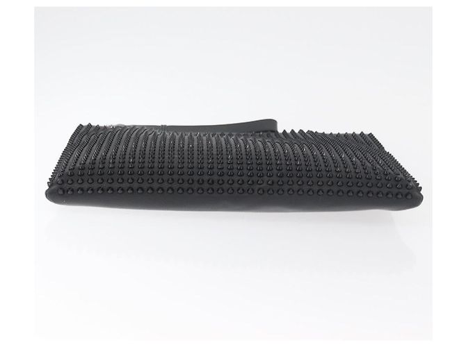 Christian Louboutin Studs Clutch Bag Leather Black Silver - vista 5