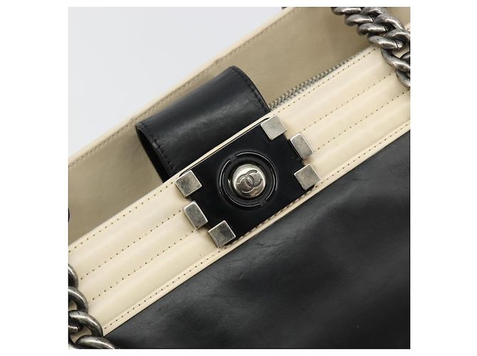 CHANEL Boy Chanel Chain Tote Bag Calf Skin Black Silver CC - Ansicht 10