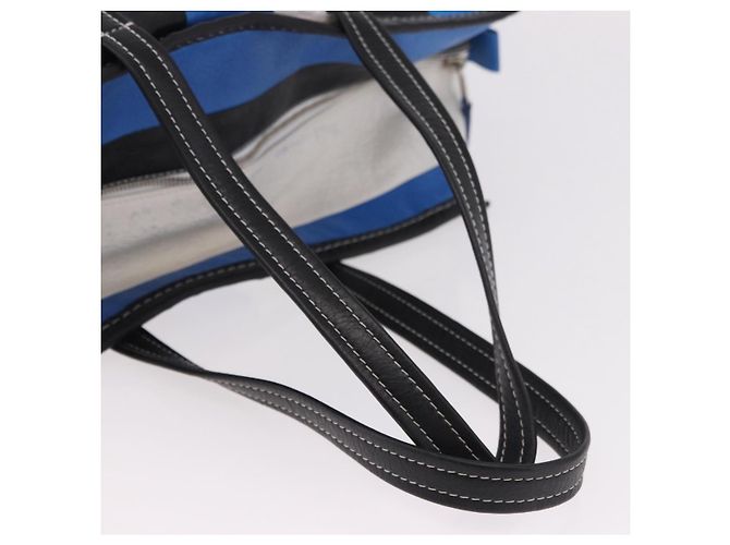 BALENCIAGA Bazaar Shopper M Tote Bag Leather Blue Silver 443097 - vista 8