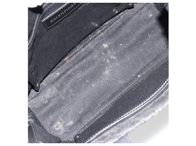 BALENCIAGA Hand Bag Denim 2way Black Silver 671402 - vista 10