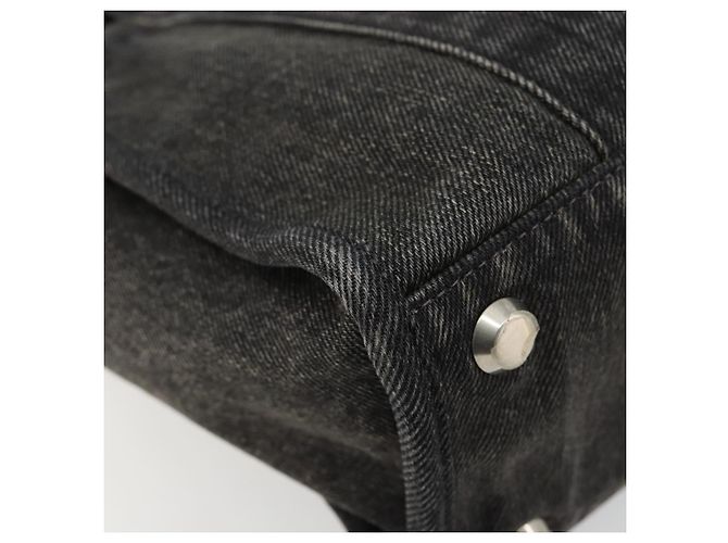 BALENCIAGA Hand Bag Denim 2way Black Silver 671402 - vista 16