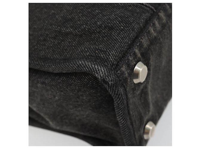 BALENCIAGA Hand Bag Denim 2way Black Silver 671402 - vista 18