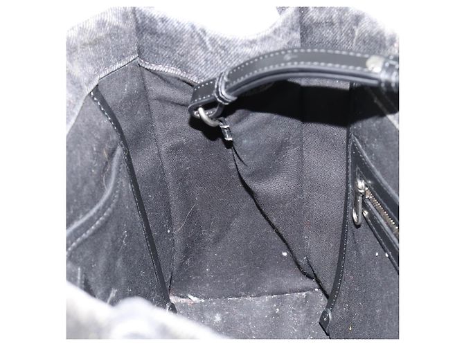 BALENCIAGA Hand Bag Denim 2way Black Silver 671402 - vista 21