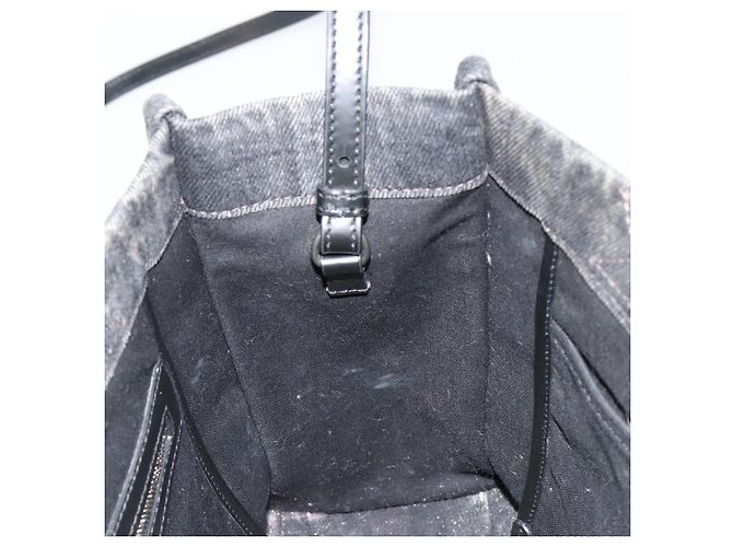 BALENCIAGA Hand Bag Denim 2way Black Silver 671402 - vista 22