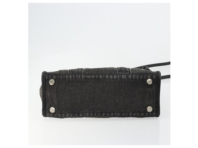 BALENCIAGA Hand Bag Denim 2way Black Silver 671402 - vista 5