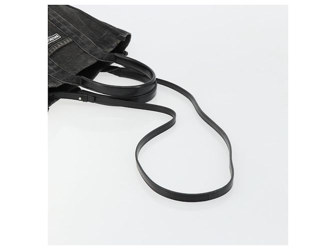 BALENCIAGA Hand Bag Denim 2way Black Silver 671402 - vista 8