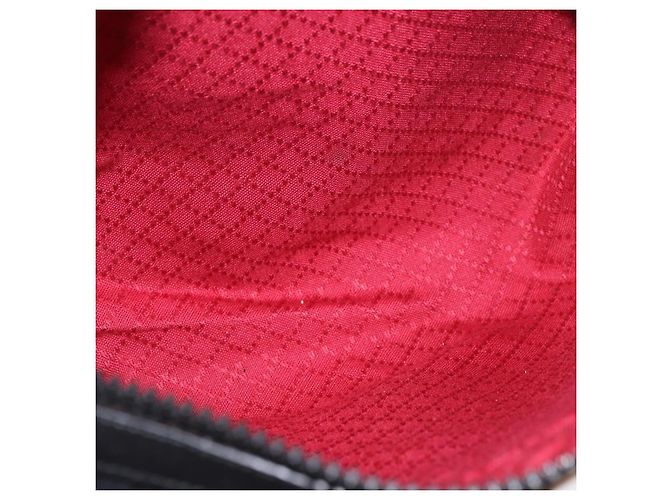 GUCCI GG Canvas Web Sherry Line Hand Bag Black Red Green 010 378 - vista 11