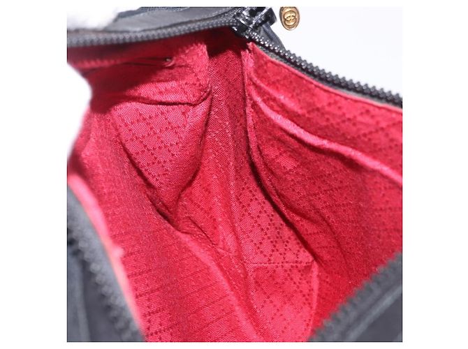 GUCCI GG Canvas Web Sherry Line Hand Bag Black Red Green 010 378 - vista 19