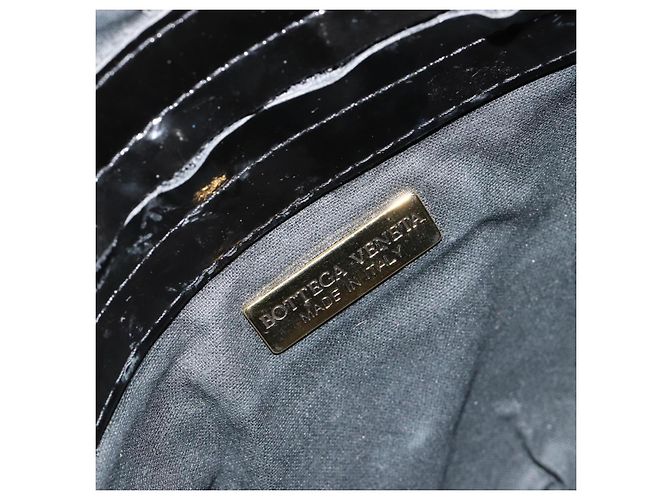 BOTTEGA VENETA INTRECCIATO Schultertasche Lackleder Schwarz - Ansicht 10