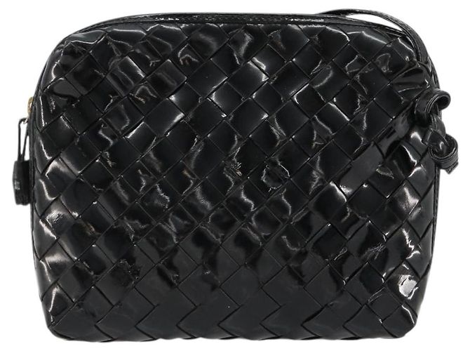 BOTTEGA VENETA INTRECCIATO Schultertasche Lackleder Schwarz - Ansicht 13
