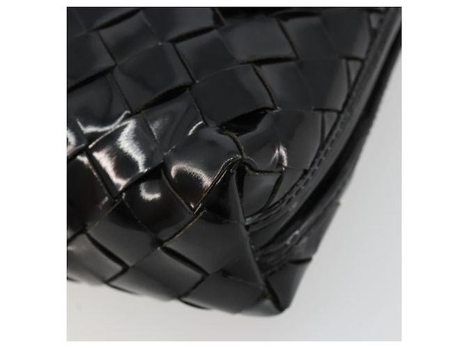 BOTTEGA VENETA INTRECCIATO Schultertasche Lackleder Schwarz - Ansicht 16