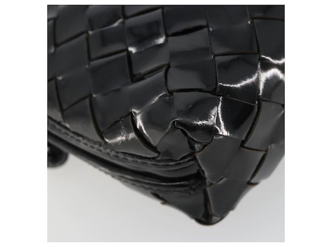 BOTTEGA VENETA INTRECCIATO Schultertasche Lackleder Schwarz - Ansicht 17