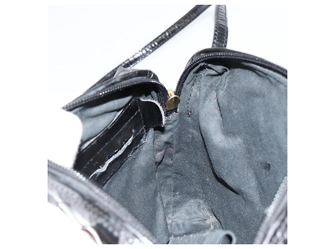 BOTTEGA VENETA INTRECCIATO Schultertasche Lackleder Schwarz - Ansicht 18